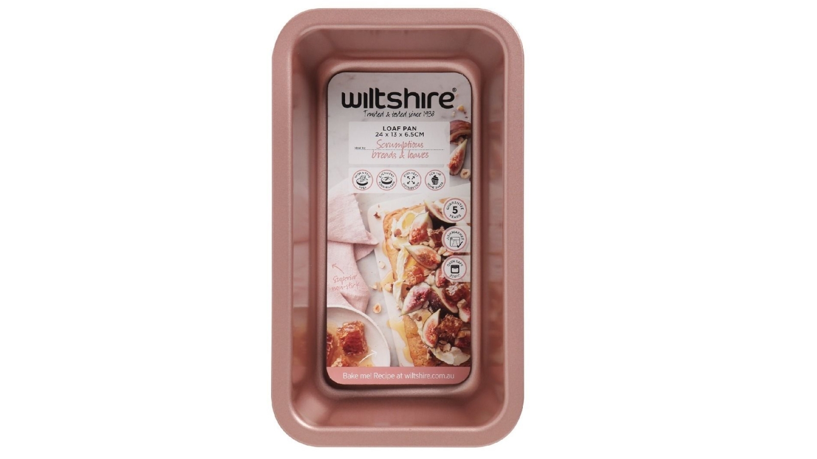 Wiltshire 24cm Non Stick Loaf Pan - Rose Gold