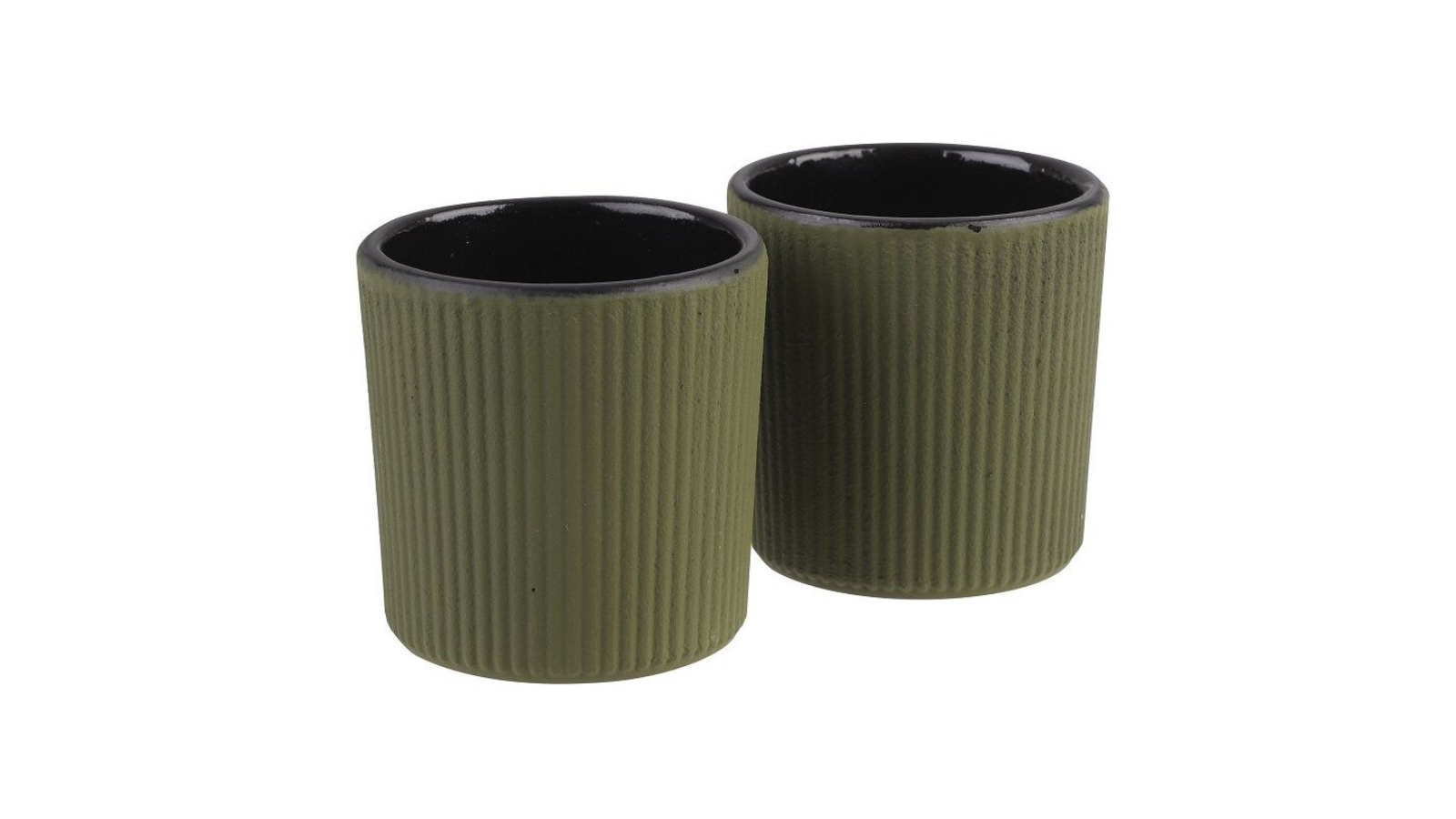 Teaology 120ml Serenity Cast Iron Tea Cup Set of 2 - Olive