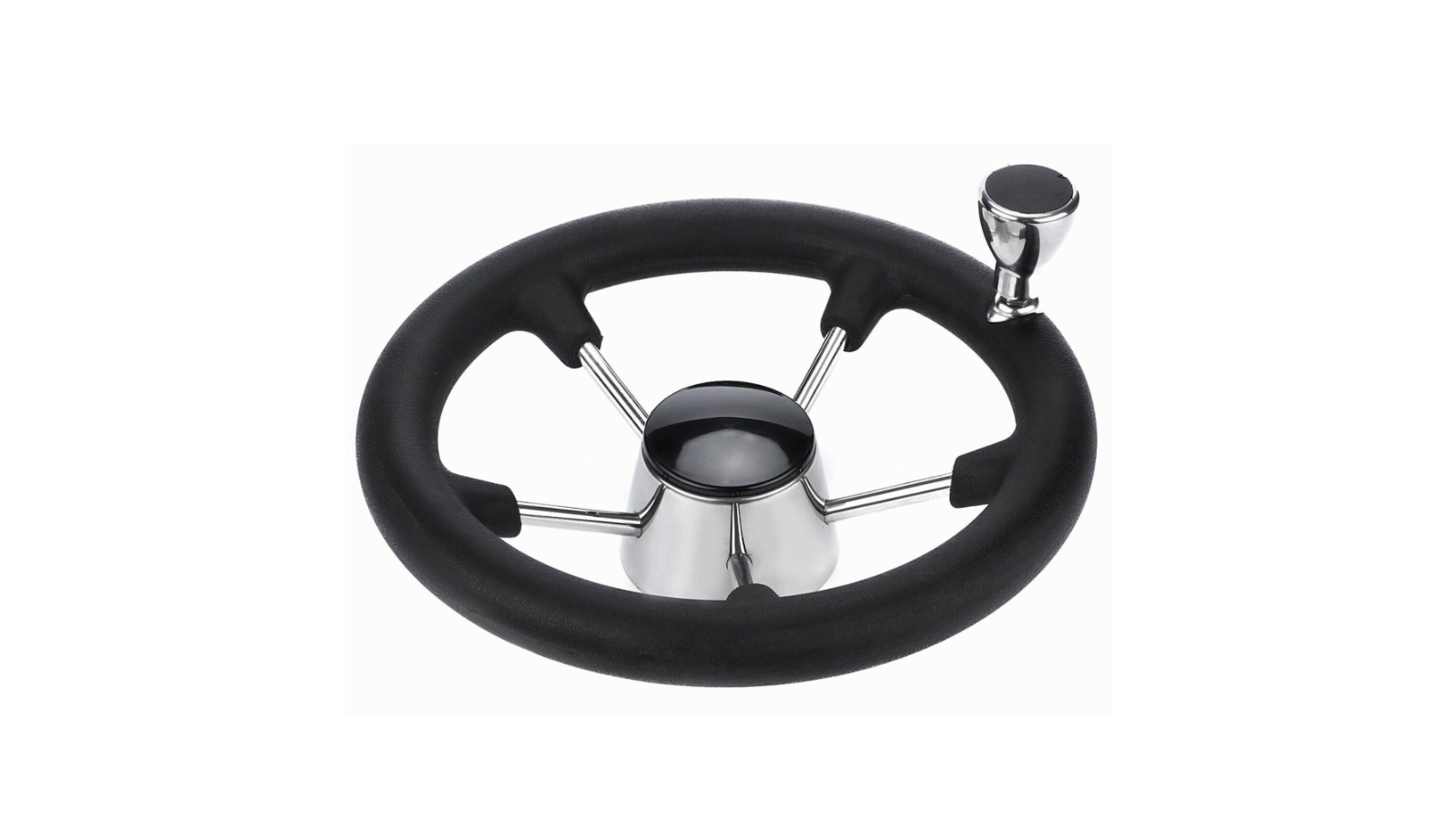 Social Hike Boat Steering Wheel with Grip Cover - 13.5inch