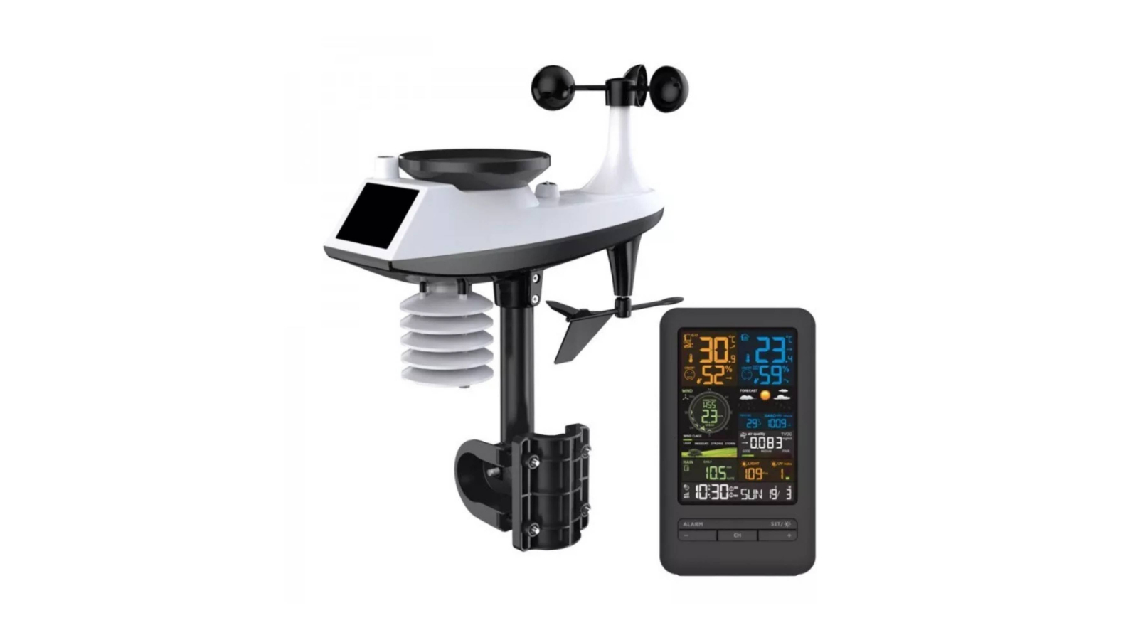 Tooleroo 7-in-1 Outdoor Professional Home Forecast Sensor Weather Station