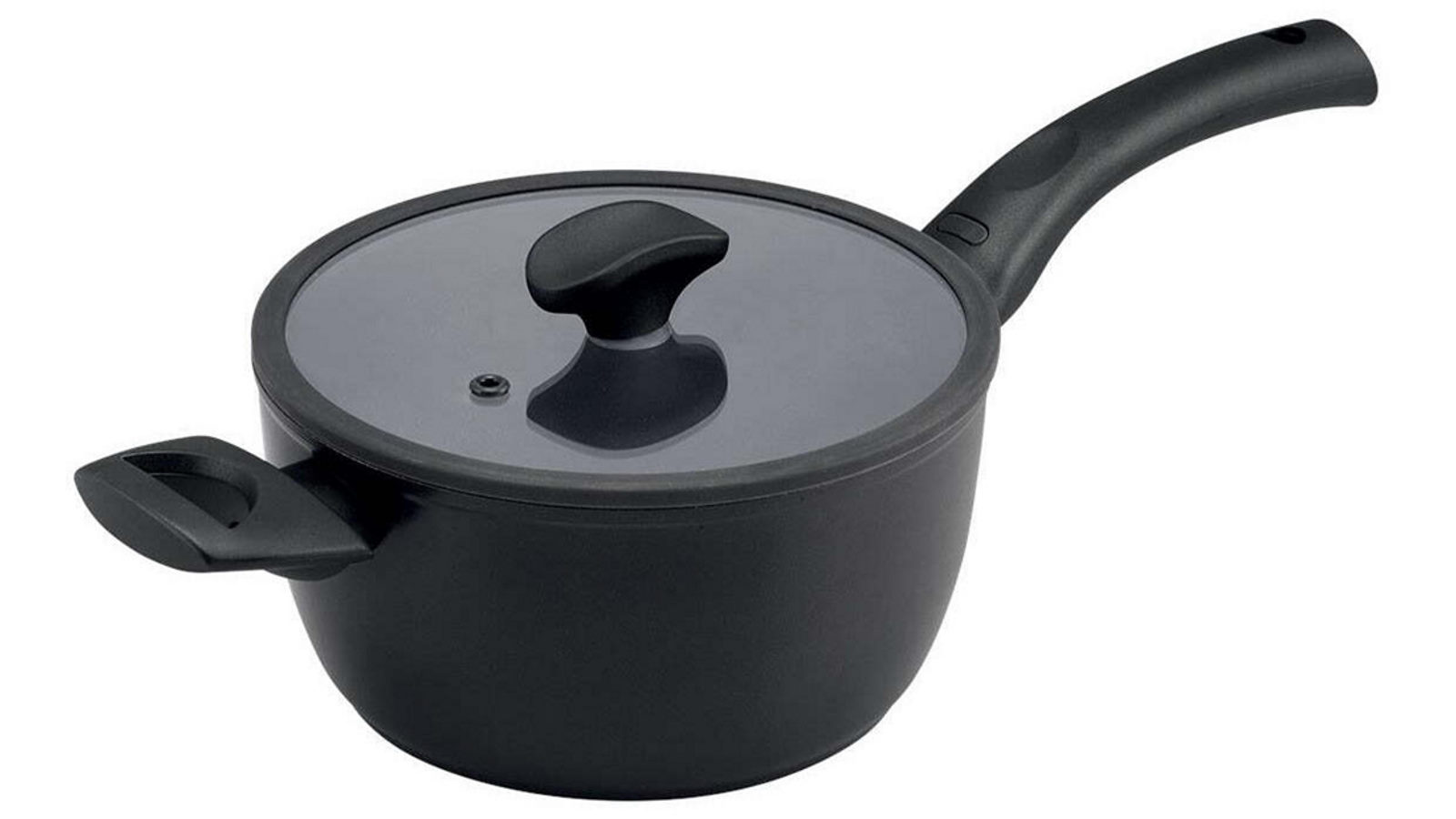 Essteele Per Salute 20cm Non-Stick Saucepan with Lid Round Cookware Pan - Black