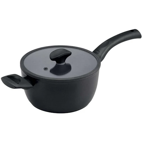 Essteele Per Salute 20cm Non-Stick Saucepan with Lid Round Cookware Pan - Black