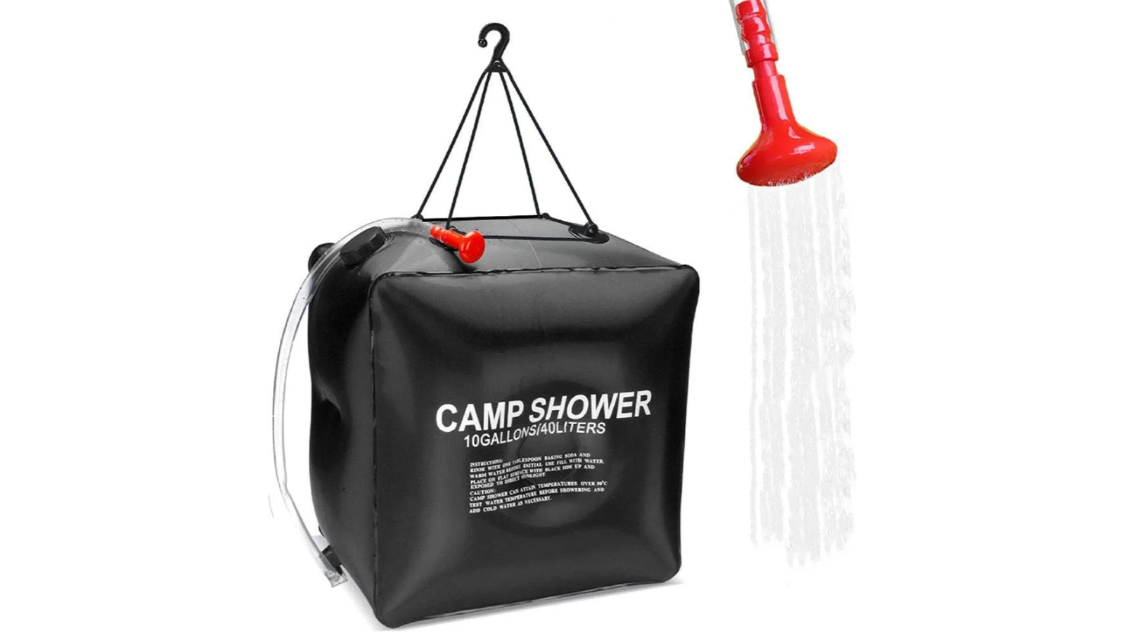 NNEOBA 40L Solar Power Fast Heating Camping Shower Bag - Black