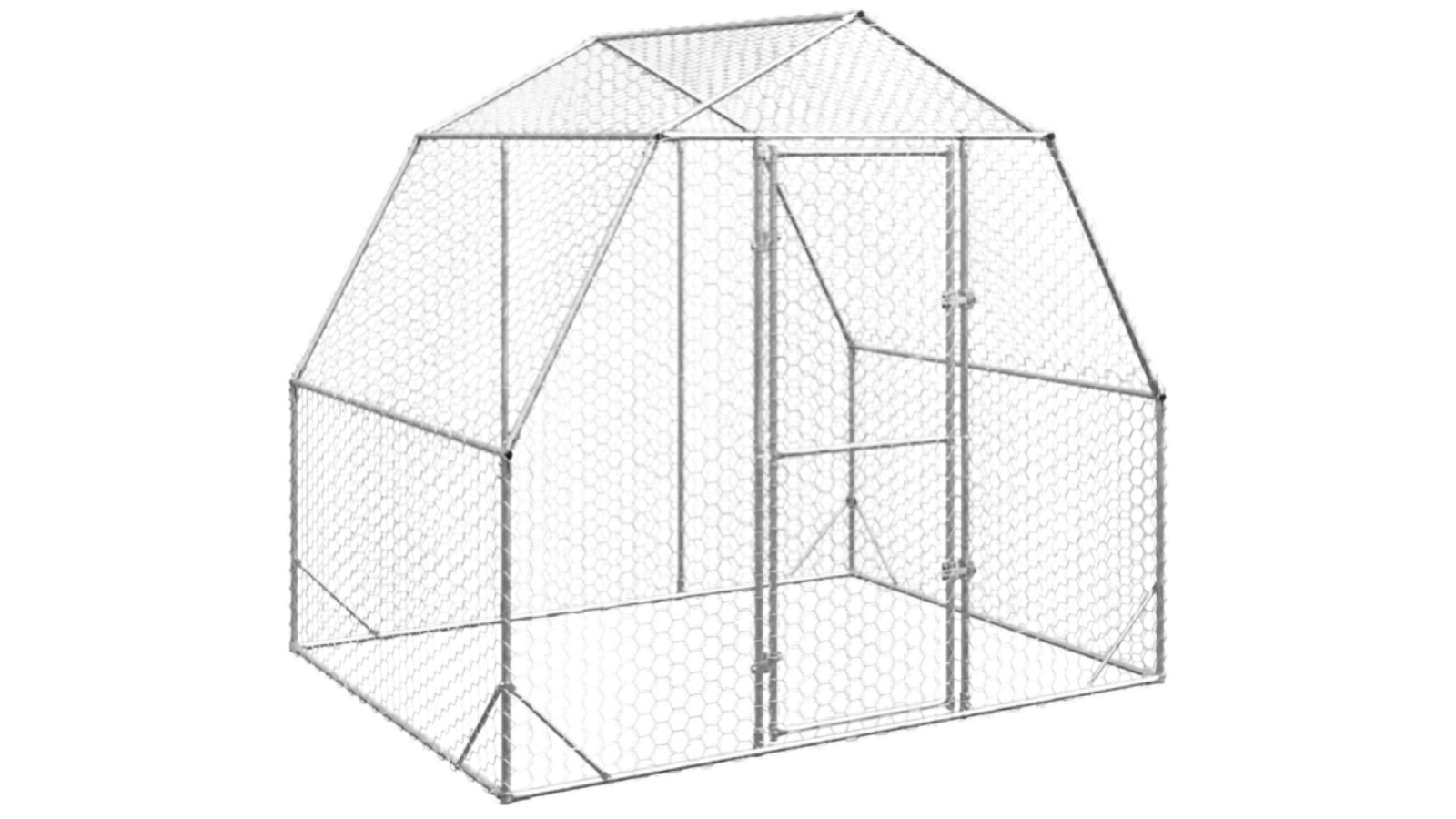 vidaXL Galvanised Steel Chicken Coops - 2.5 x 2 x 2.25metre
