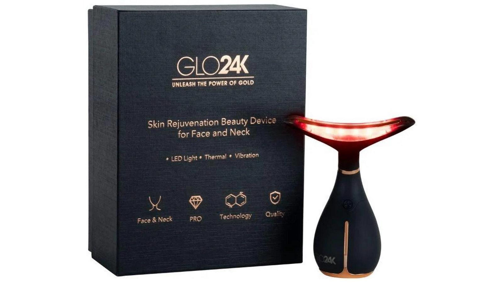 Glo24K Skin Rejuvenation Beauty Device for Face and Neck