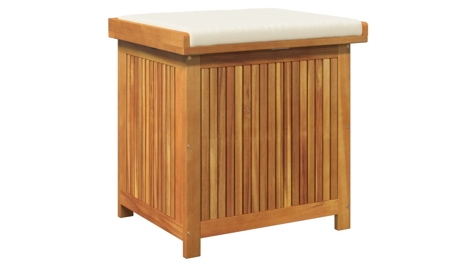 vidaXL Solid Acacia Wood Outdoor Cushion Box