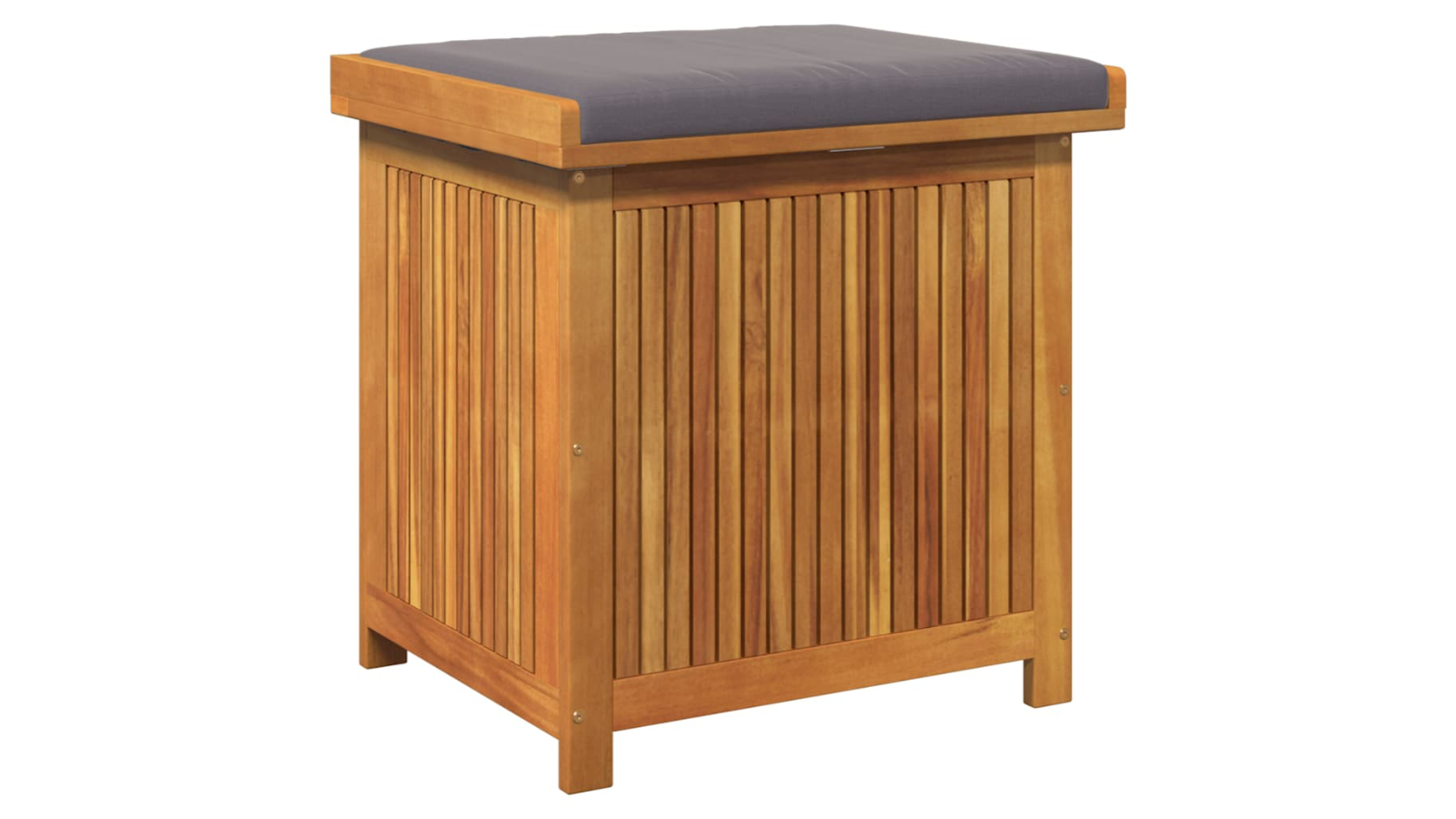 vidaXL Dark Grey Solid Acacia Wood Outdoor Cushion Box - 90 x 50 x 60.5cm