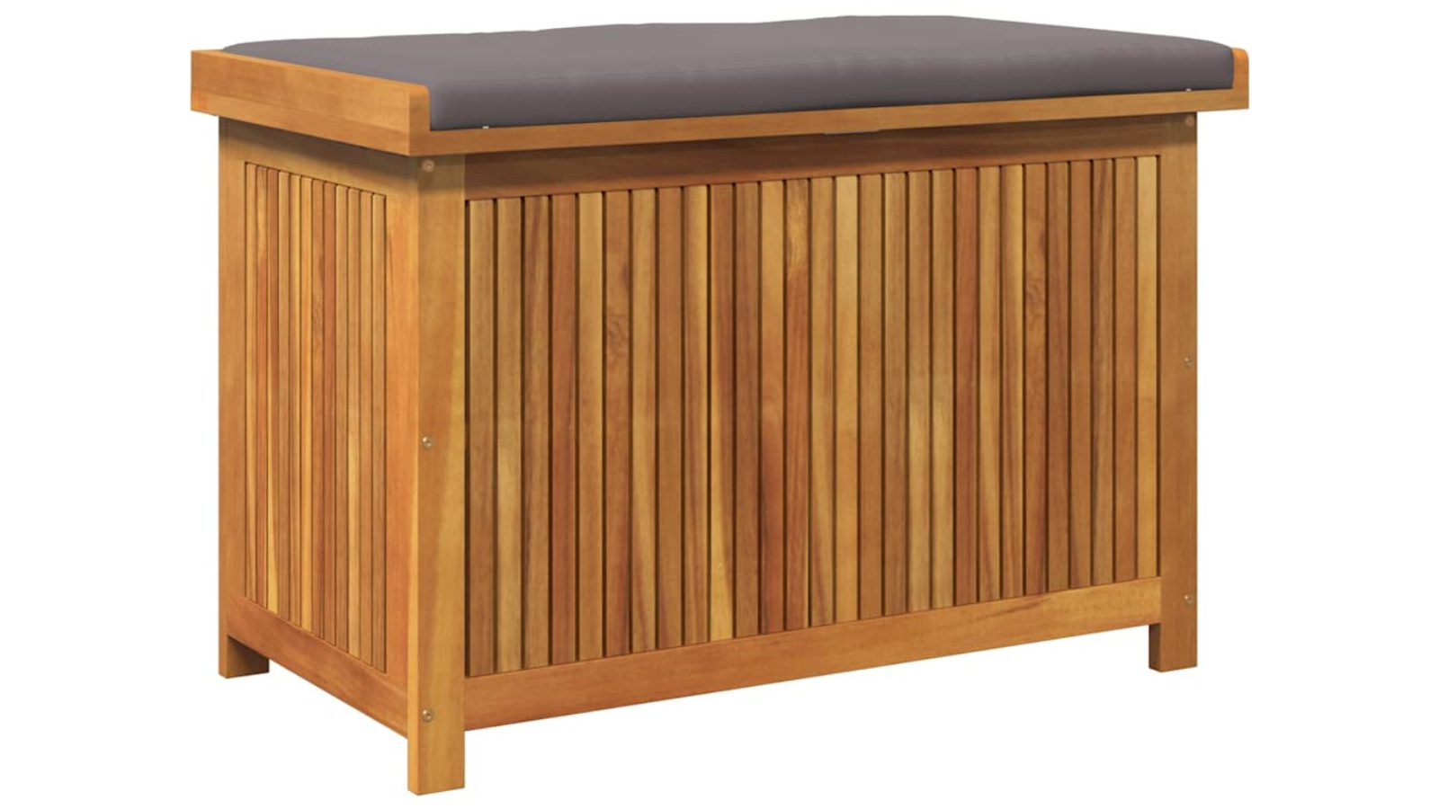 vidaXL Dark Grey Solid Acacia Wood Outdoor Cushion Box - 113 x 50 x 60.5cm