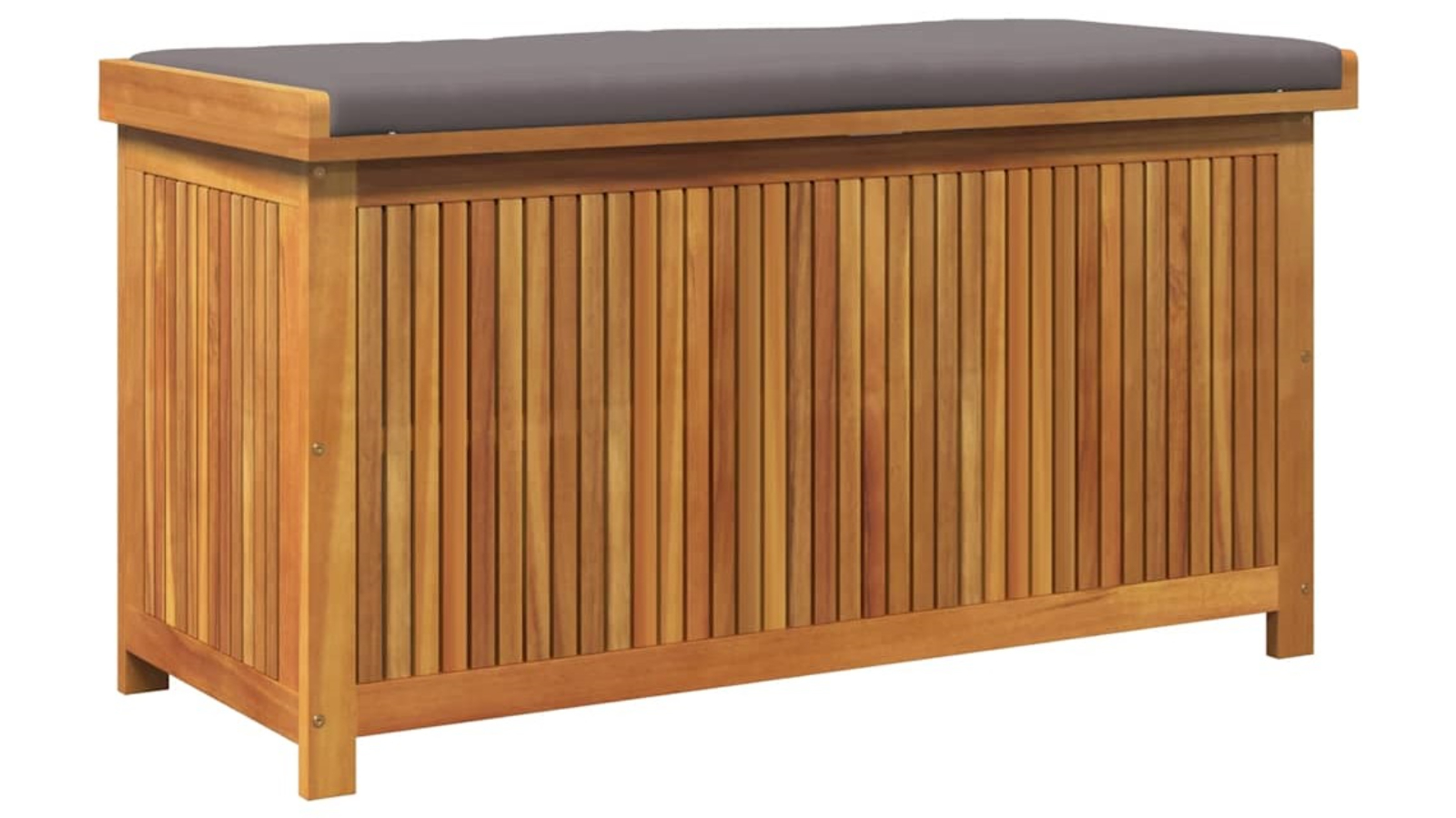 vidaXL Dark Grey Solid Acacia Wood Outdoor Cushion Box - 150 x 50 x 60.5cm