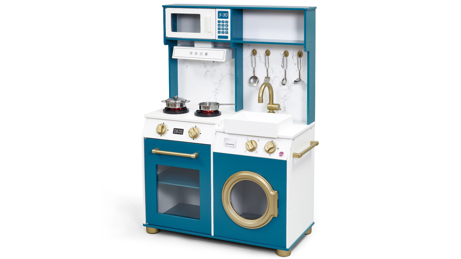 PLUMPLAY Bakehouse Traditional Wooden Kitchen with Fridge Oxford Blue