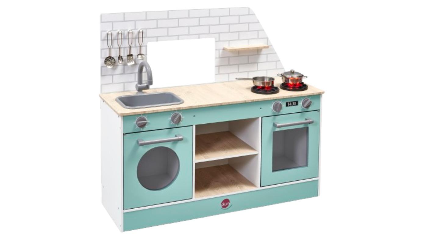 Plum Play 2-in-1 Wooden Street Food Truck and Kitchen Playset