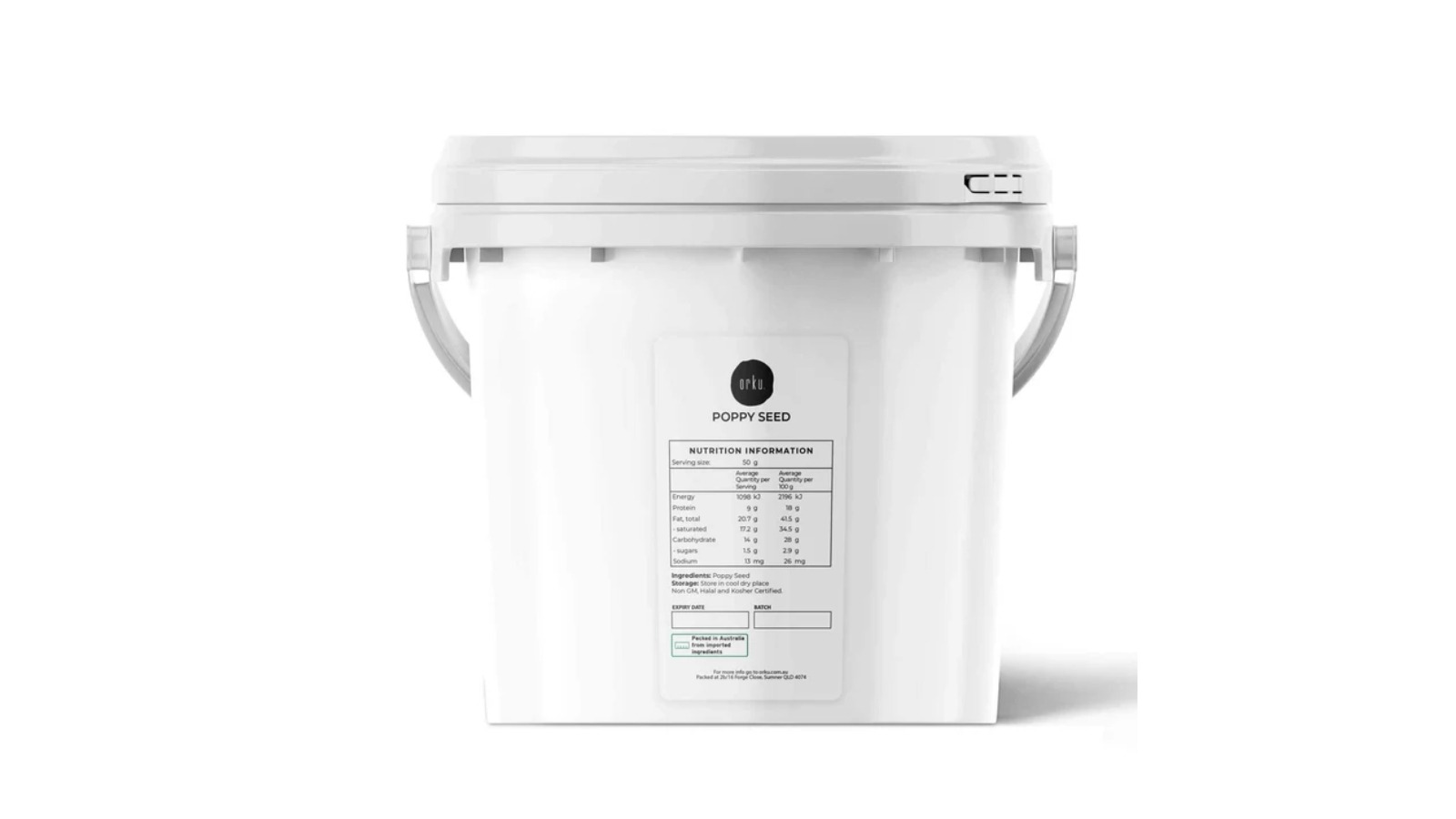 Orku Poppy Seeds Unwashed Bucket - 3.5kg