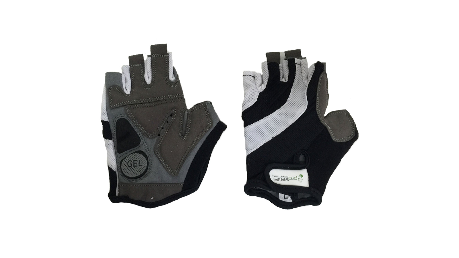 Pro Series Easy-Off Padded Gel Bicycle Gloves with Finger Tab - X-Small-XX-Large