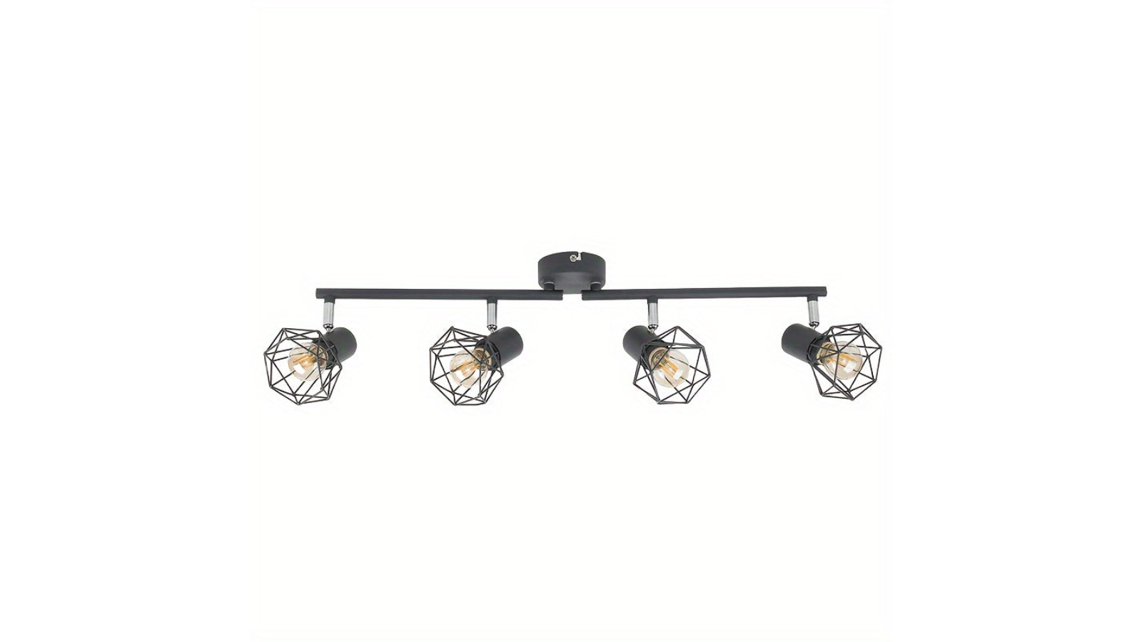 NNETM Industrial 4 Lights Semi-Flush Ceiling Light