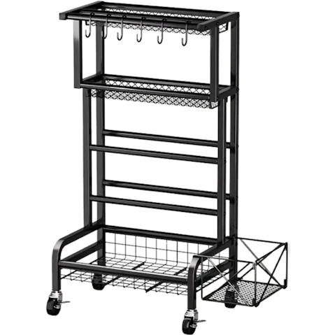 Social Hike Gym Equipment Storage Rack on Wheels Organiser