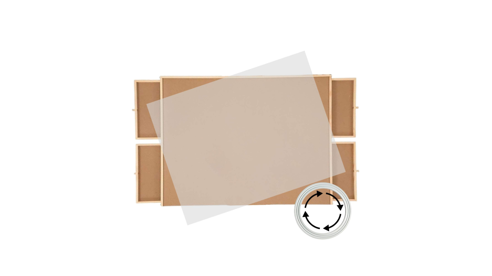 Social Hike 1500 Piece Puzzle Board Rotating Tabletop with 4-Drawers and Cover