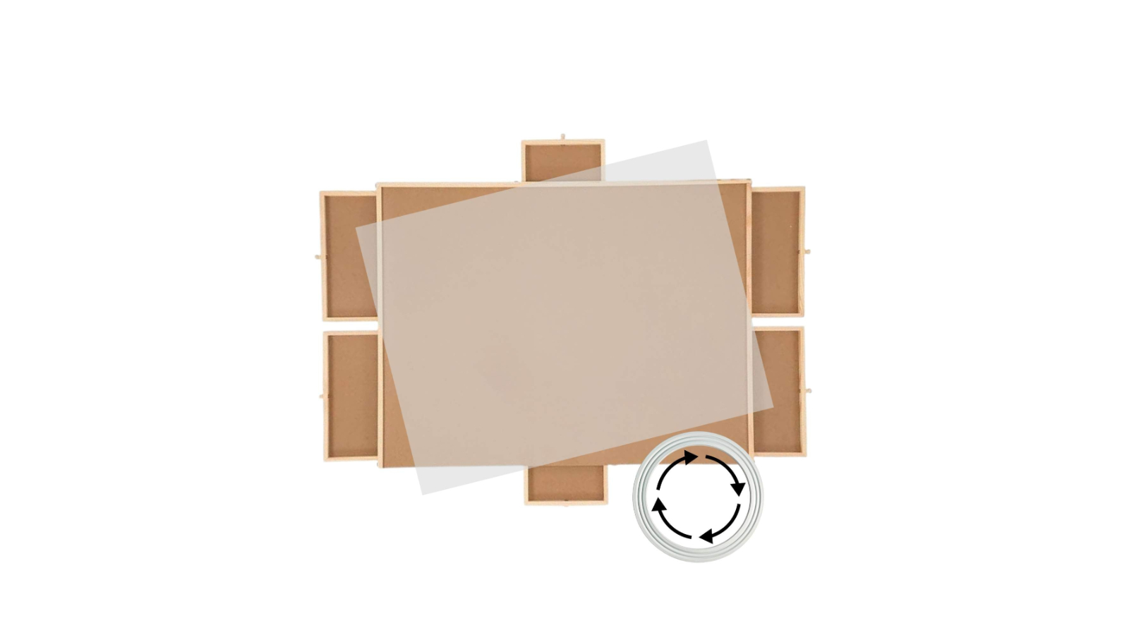 Social Hike 1500 Piece Puzzle Board Rotating Tabletop with 6-Drawers and Cover