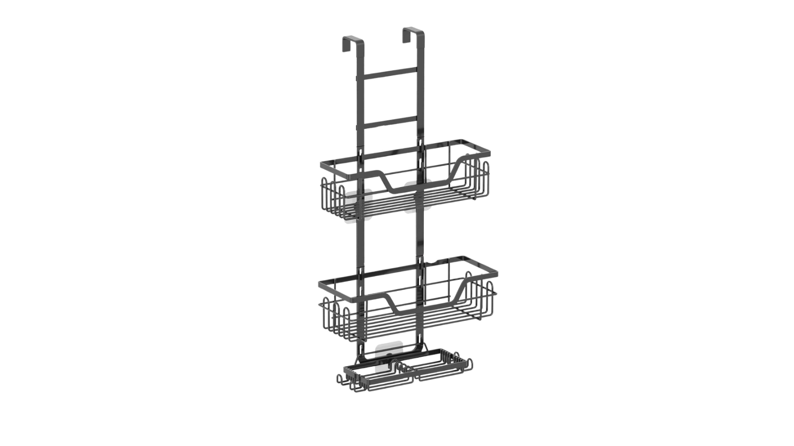 Kitchee 3-Tier Shower Caddy Hanging Shelf Storage Rack - Black