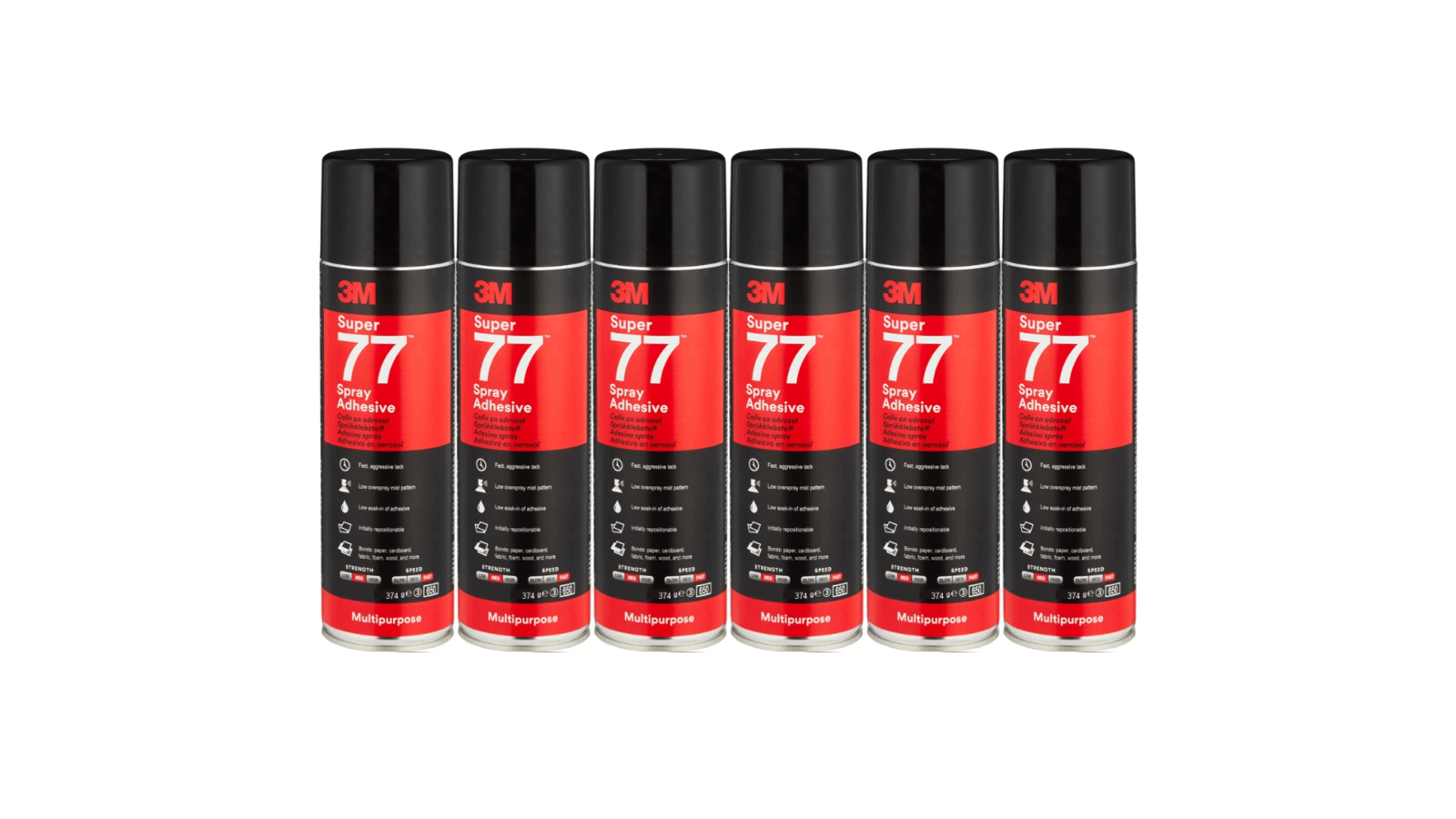3M Pack of 6 Stainless Steel Cleaner and Polish Spray Can Bulk - 200g