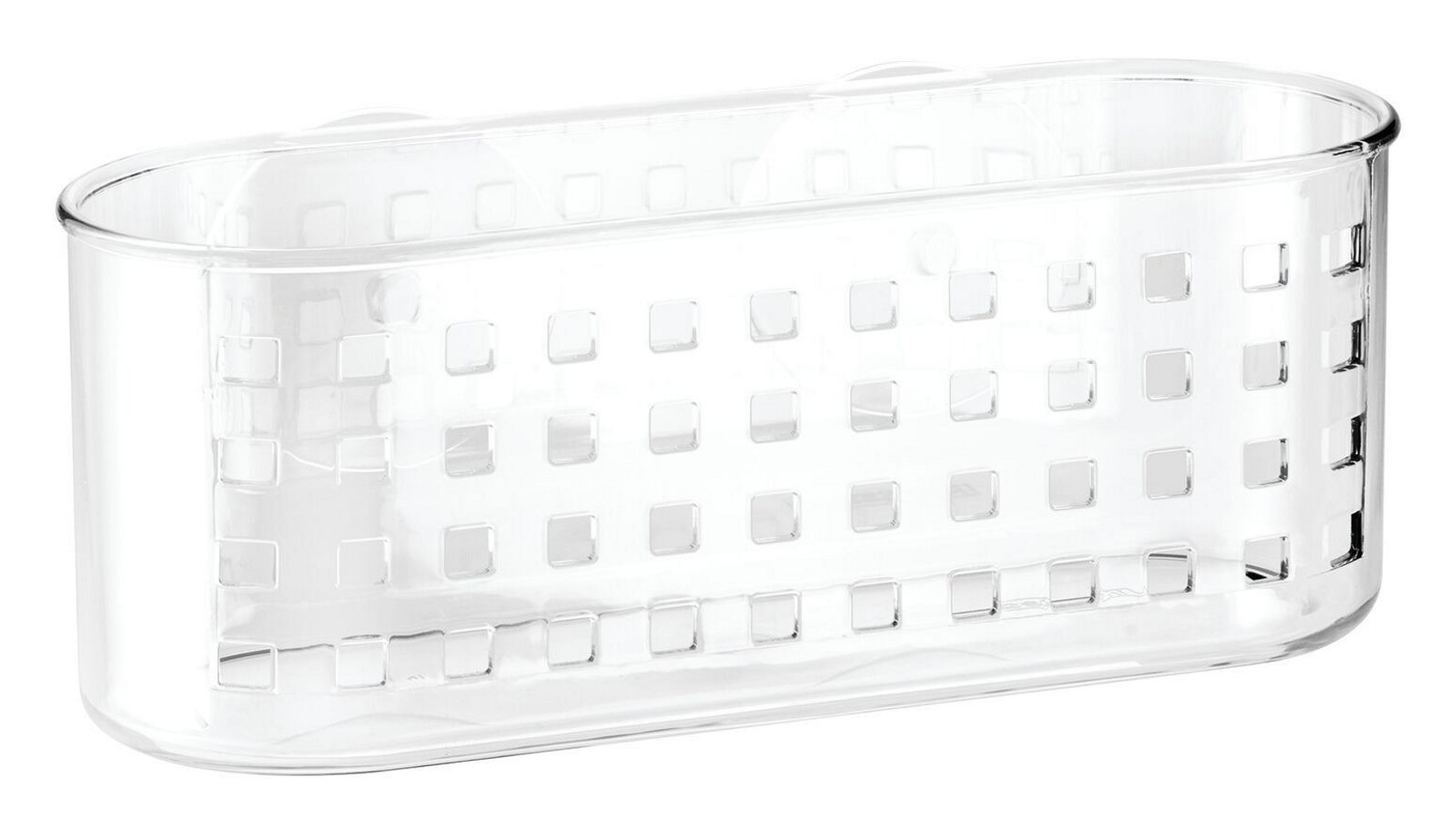 iDesign Clear Shower Caddy Suction Basket 26x10.5cm Harvey Norman