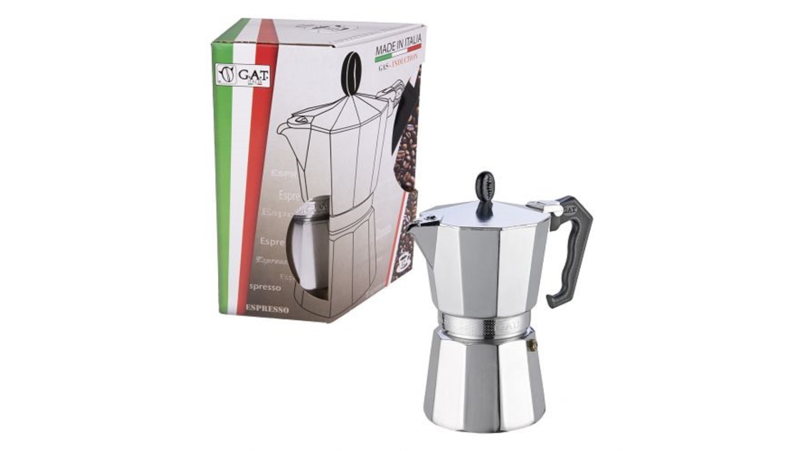GAT 12 Cup Aluminium Espresso Coffee Maker Percolator Harvey Norman
