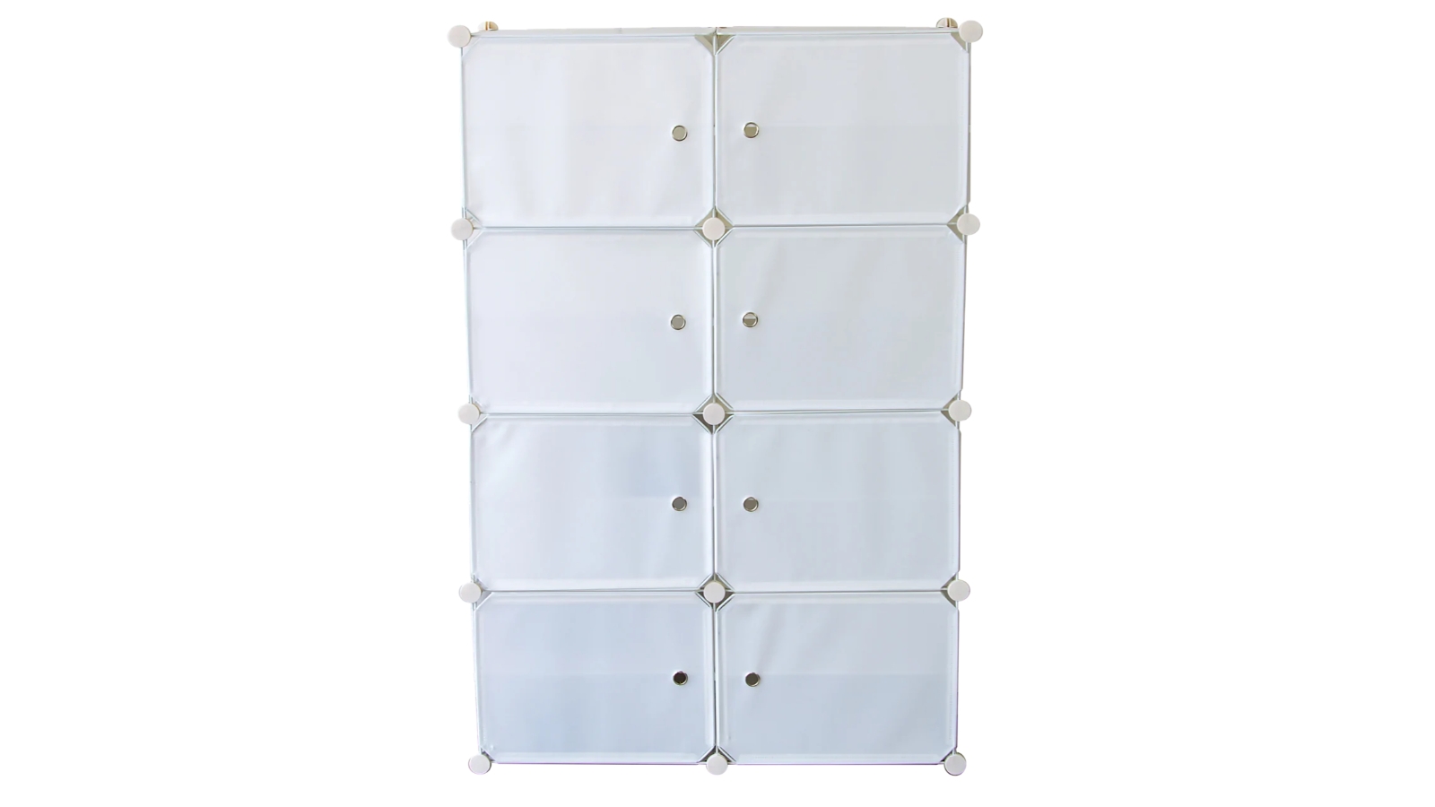 Serrano White Cube DIY Shoe Cabinet Rack - 85 x 32 x 127cm