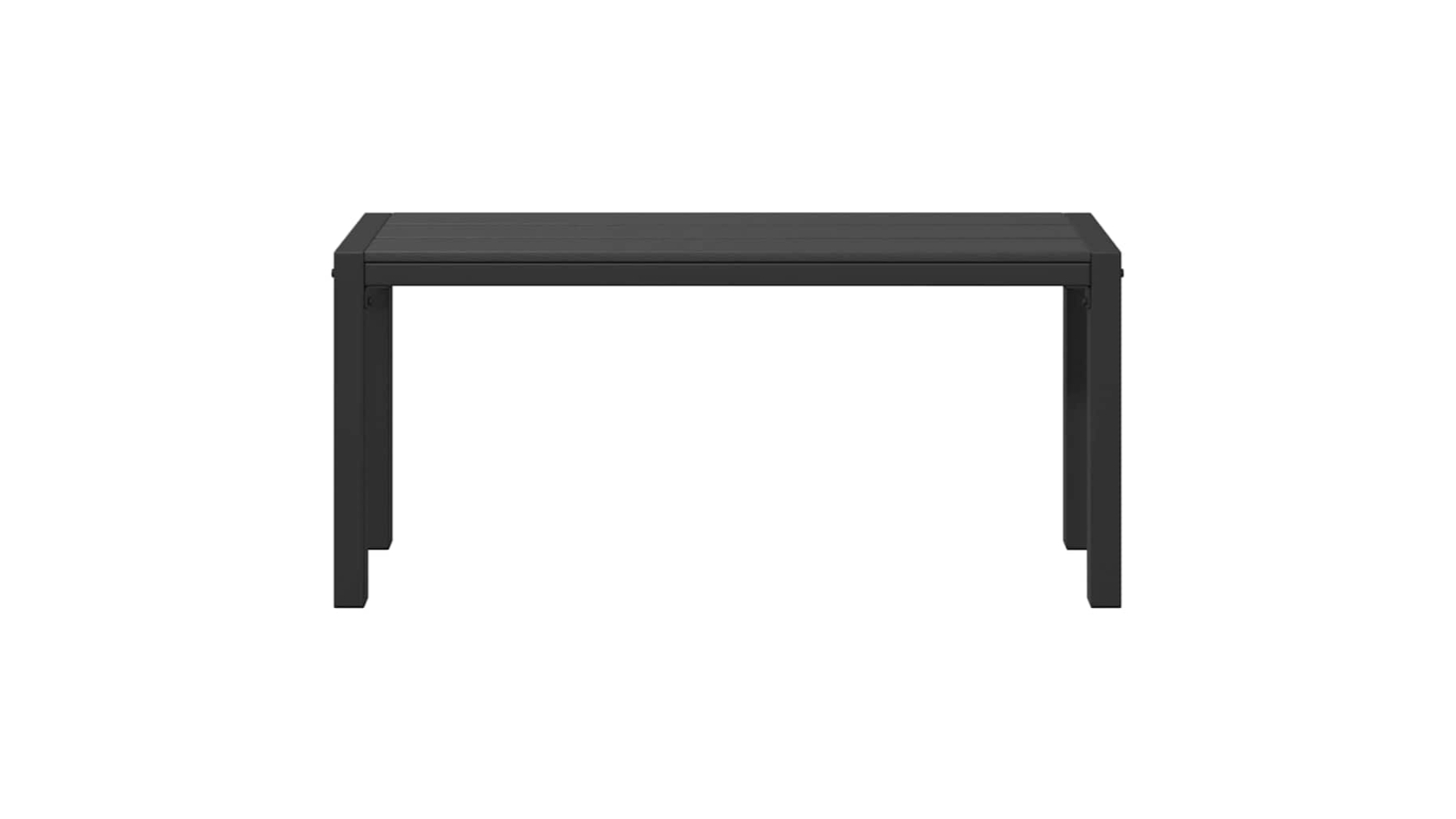 vidaXL Steel 100 x 28 x 45cm Black Garden Bench