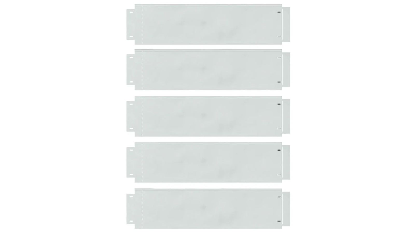 vidaXL 5-Piece Silver Galvanised Steel Lawn Edgings - 100 x 25 x 0.07cm