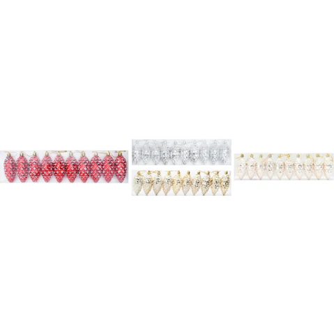 vidaXL 40 Piece Christmas Pine Cone Ball
