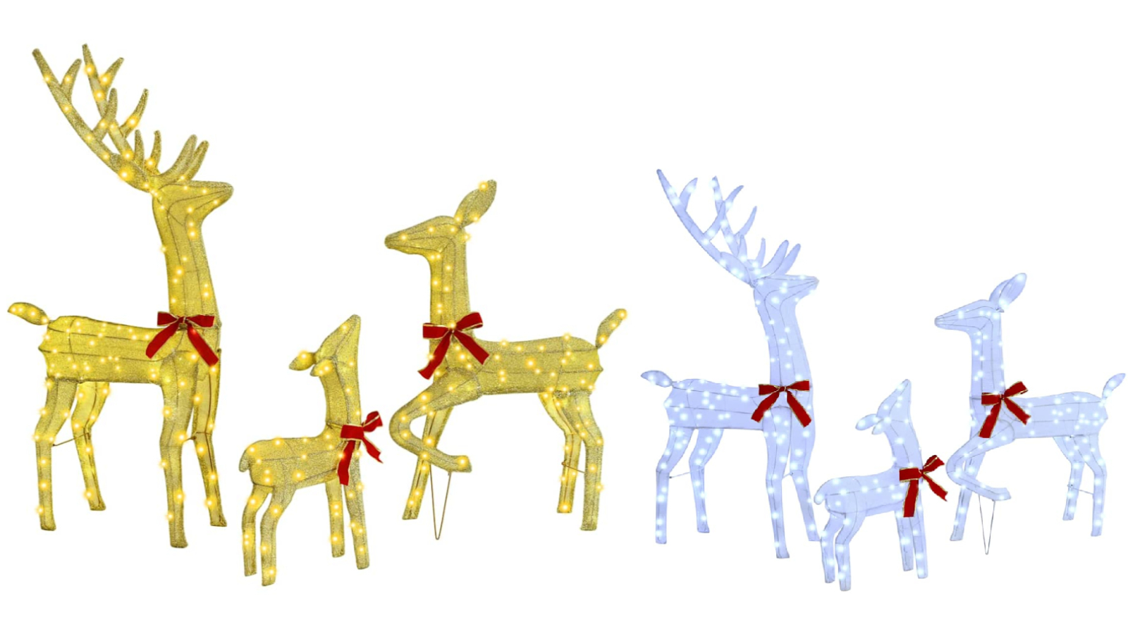 vidaXL 3 Piece 68 x 26 x 127cm Fabric Reindeer Family