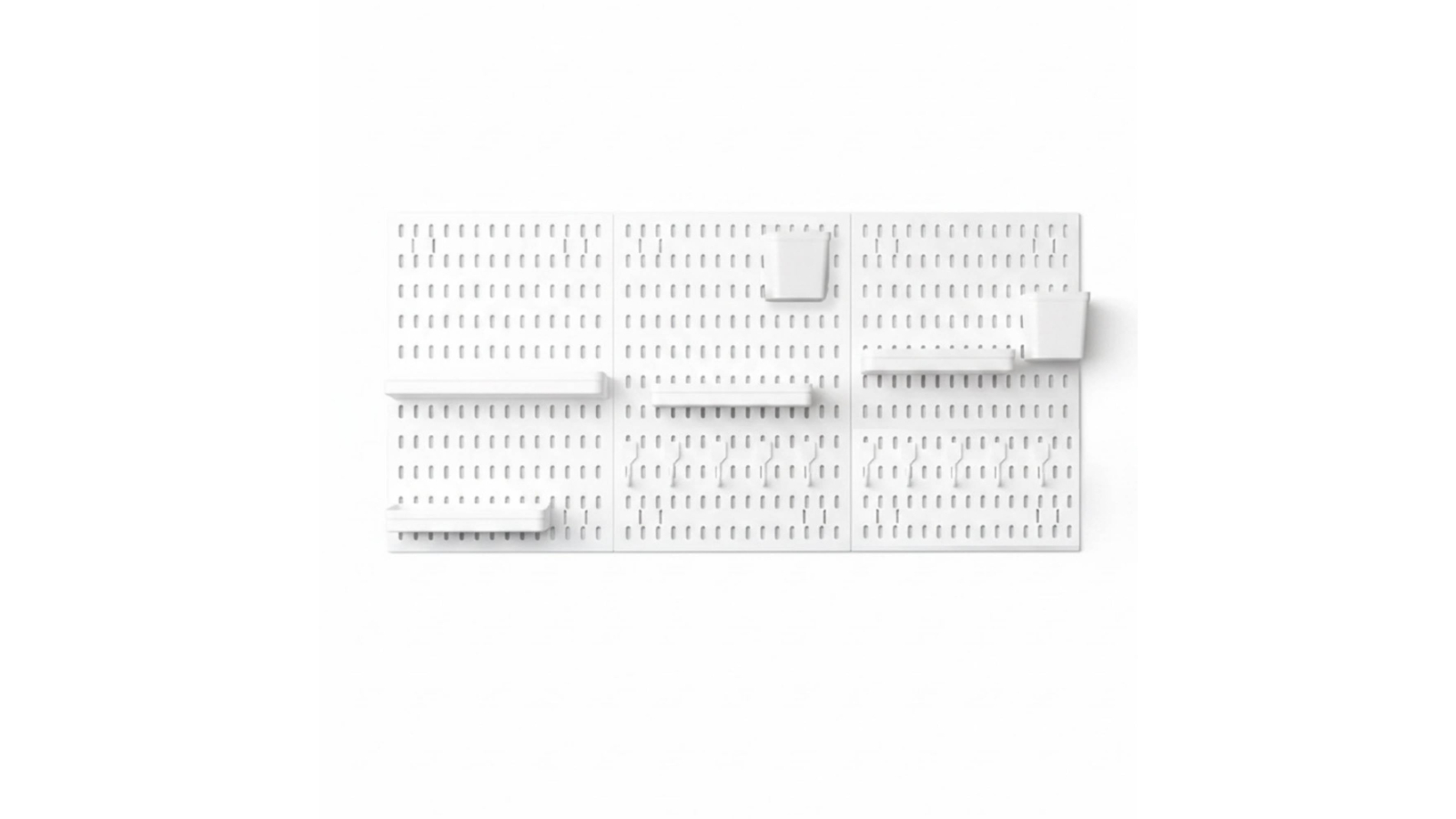 Kitchee 18-Hook Pegboard Wall Organiser Kit - White