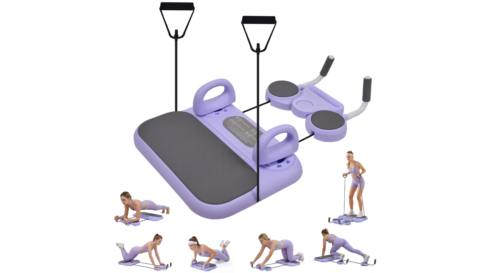 Advwin 6-in-1 Portable Workout Ab Roller Home Fitness Equipment