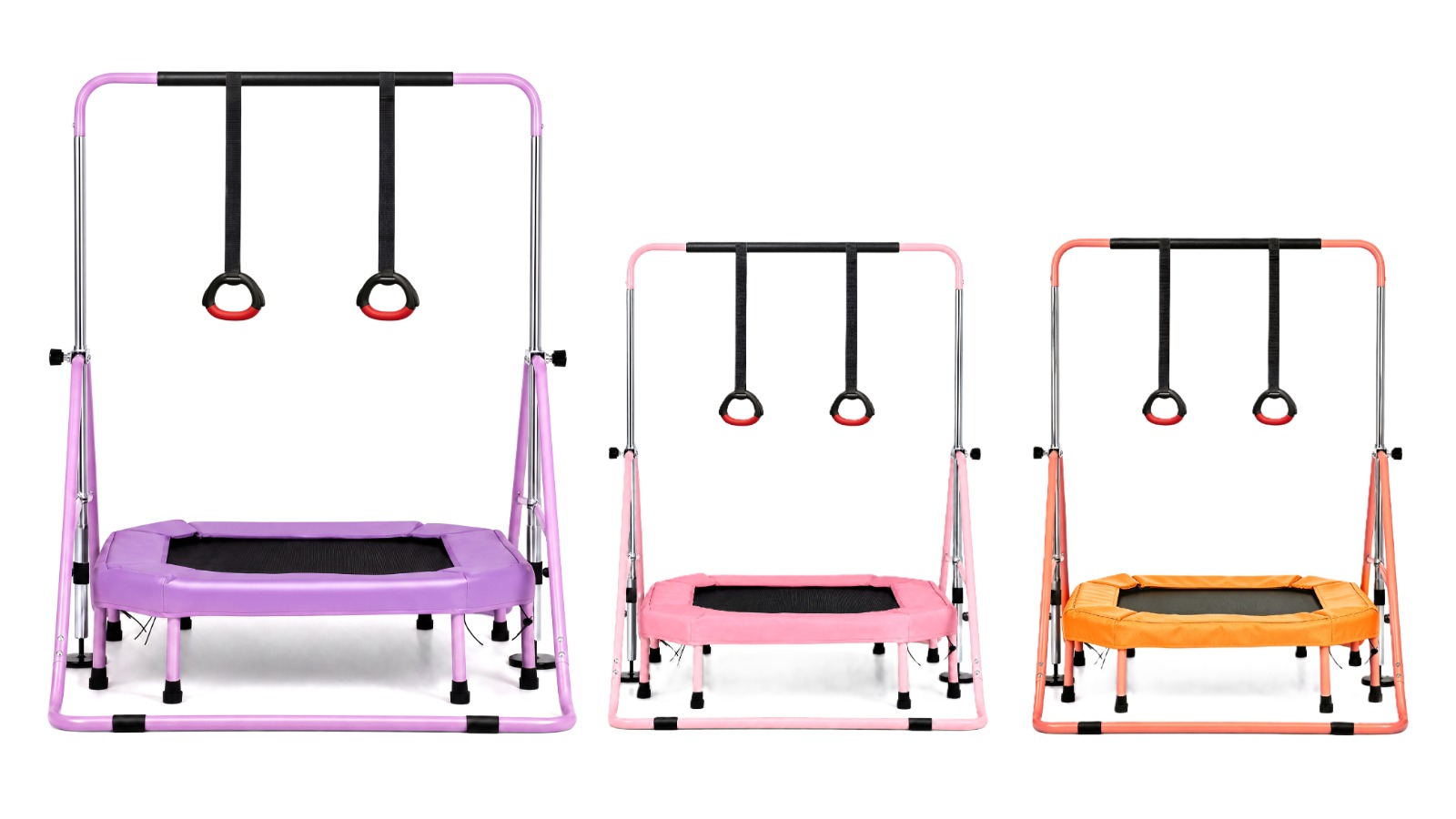 Advwin Kids Gymnastics Horizontal Bar with Trampoline