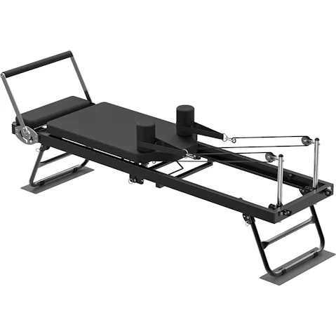 Advwin Black Foldable Reformer Pilates Machine