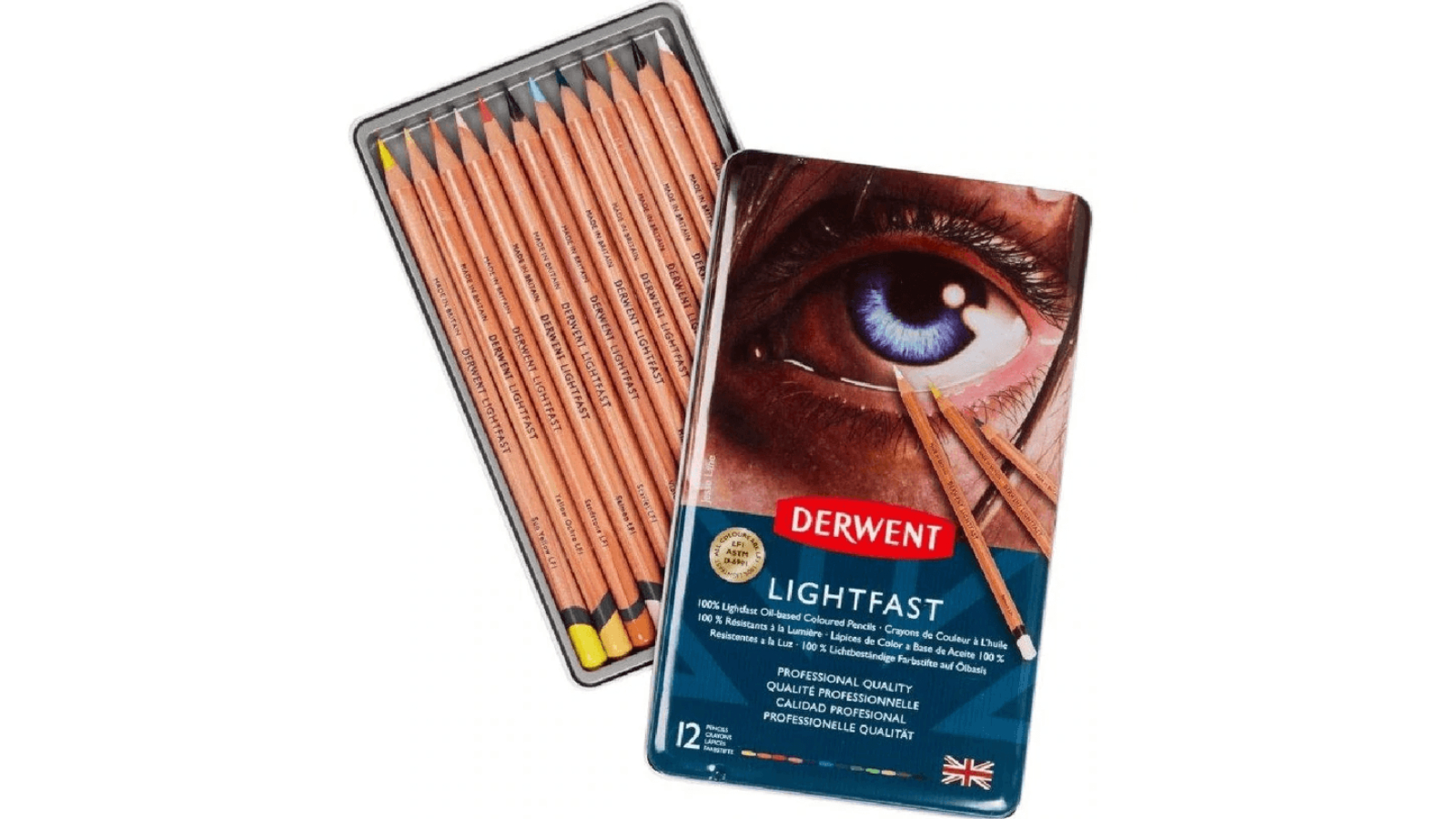 Derwent Set of 12 Artists Professional Lightfast Colour Pencil