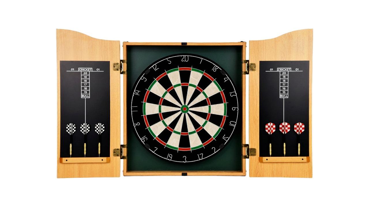 Advwin 18inch Dartboard Cabinet Set