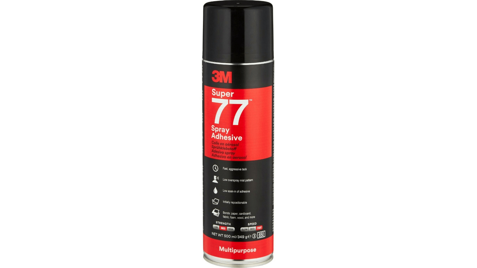 3M Super 77 Multi-Purpose Industrial 374g Adhesive Glue Spray Can