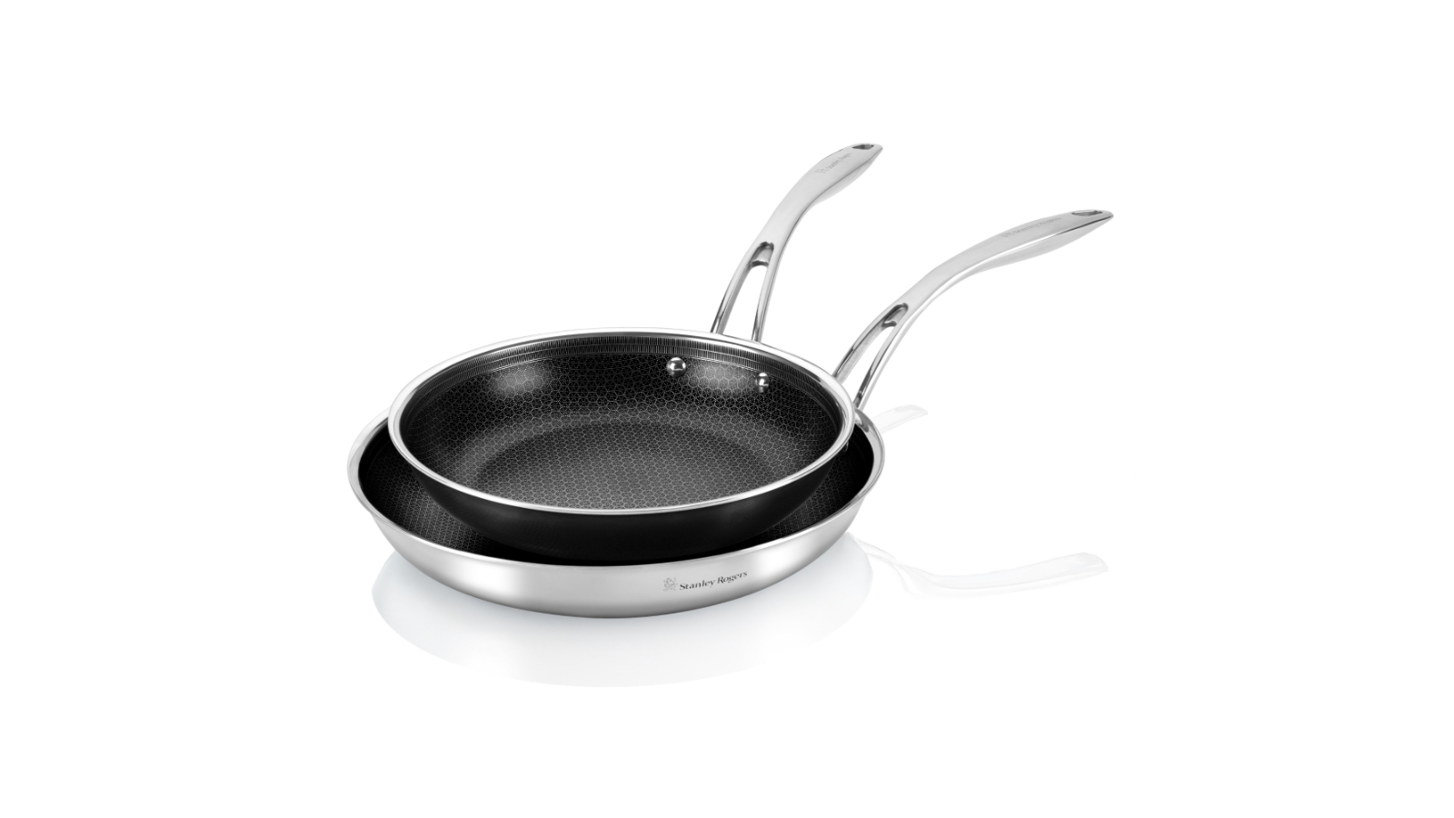 Stanley Rogers Pack of 2 Matrix Frypan - Silver