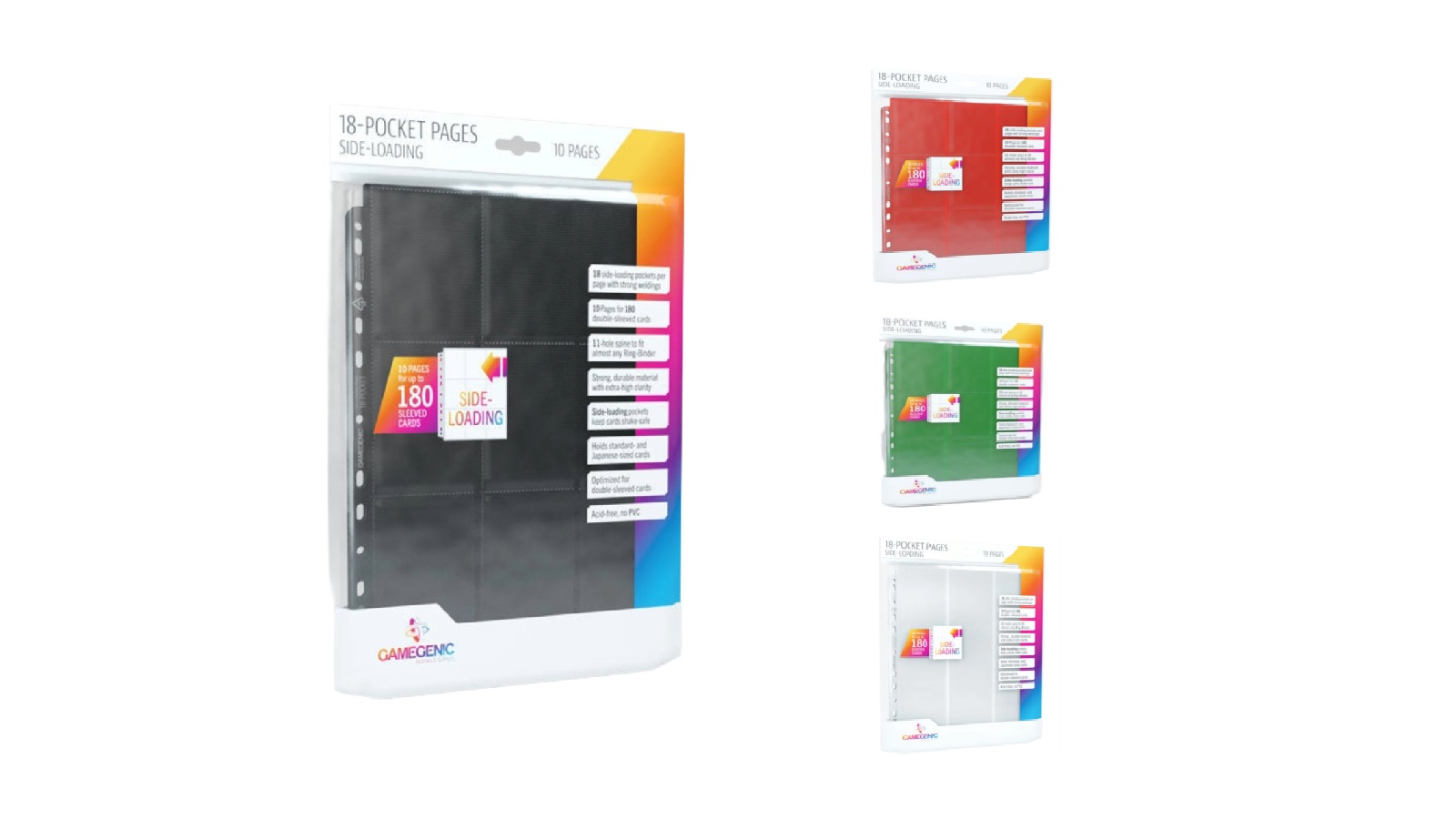 Gamegenic Pack of 10 18-Pocket Sideloading Page