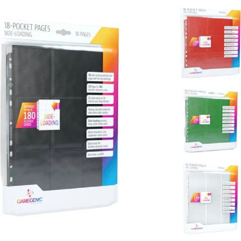 Gamegenic Pack of 10 18-Pocket Sideloading Page