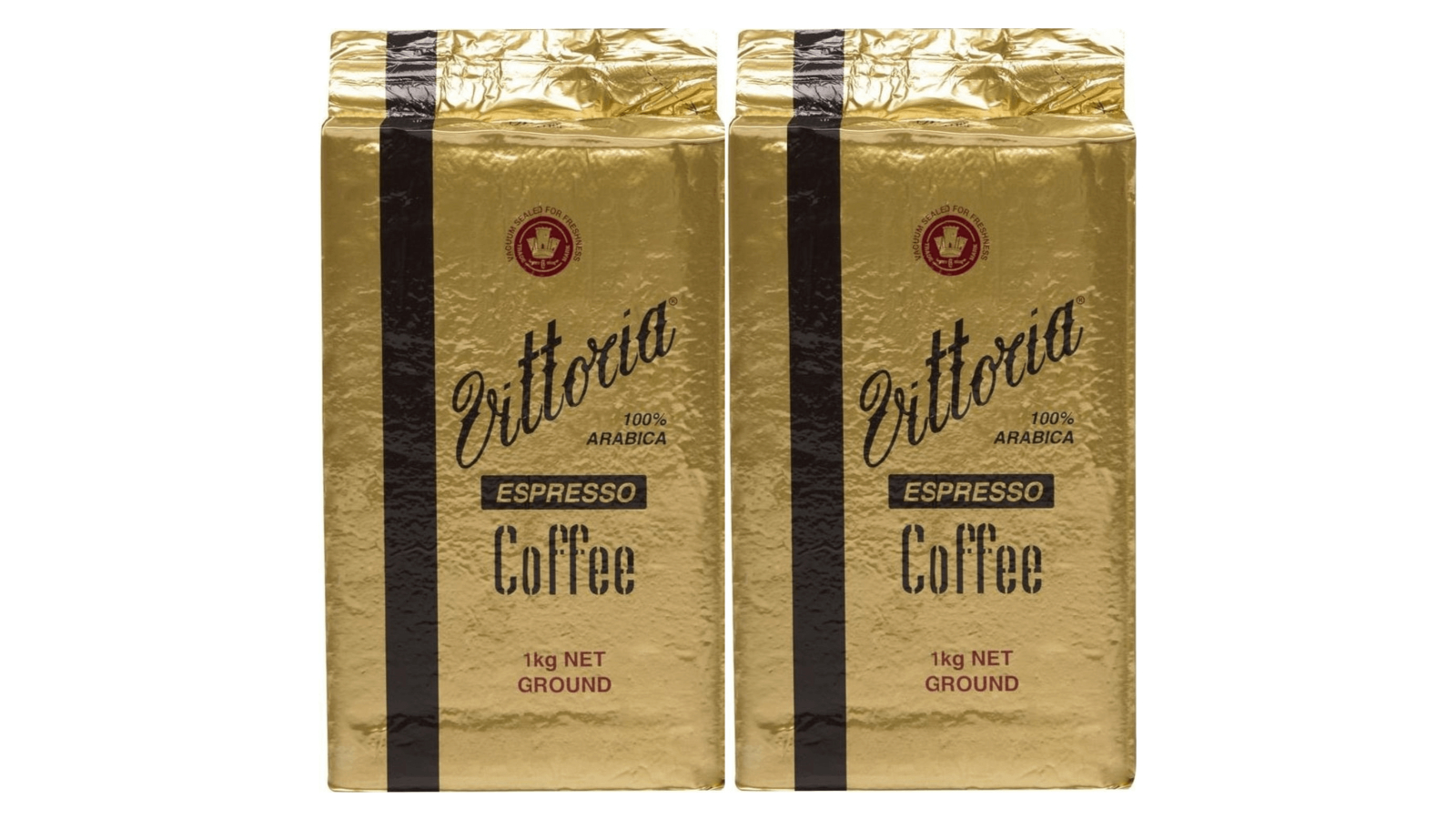Vittoria 1kg 100 Per Arabica Espresso Ground Coffee - Pack of 2