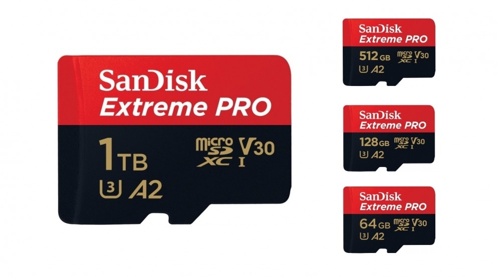 SanDisk Extreme Pro Micro SDXC UHSI A2 Memory Card Harvey Norman