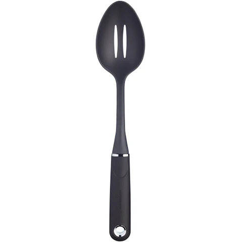 Mastercraft Soft-Grip Slotted Spoon Nylon Suitable for Non-stick Cookware - Black