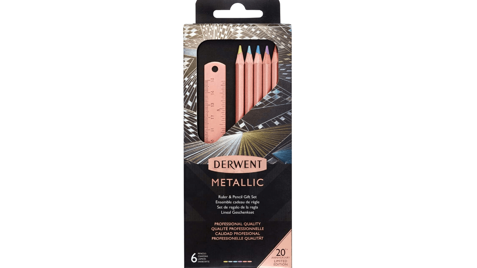 Derwent Professional Metallic Ruler and Pencil Gift Set