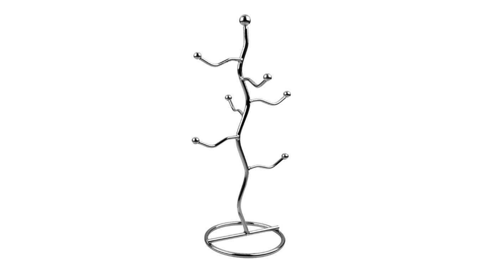 DLine Metal Wiggly Mug Tree - Chrome