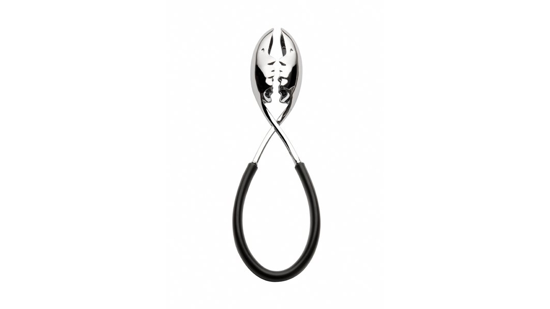 Bugatti Two Faces Kissing Salad Tongs - Black