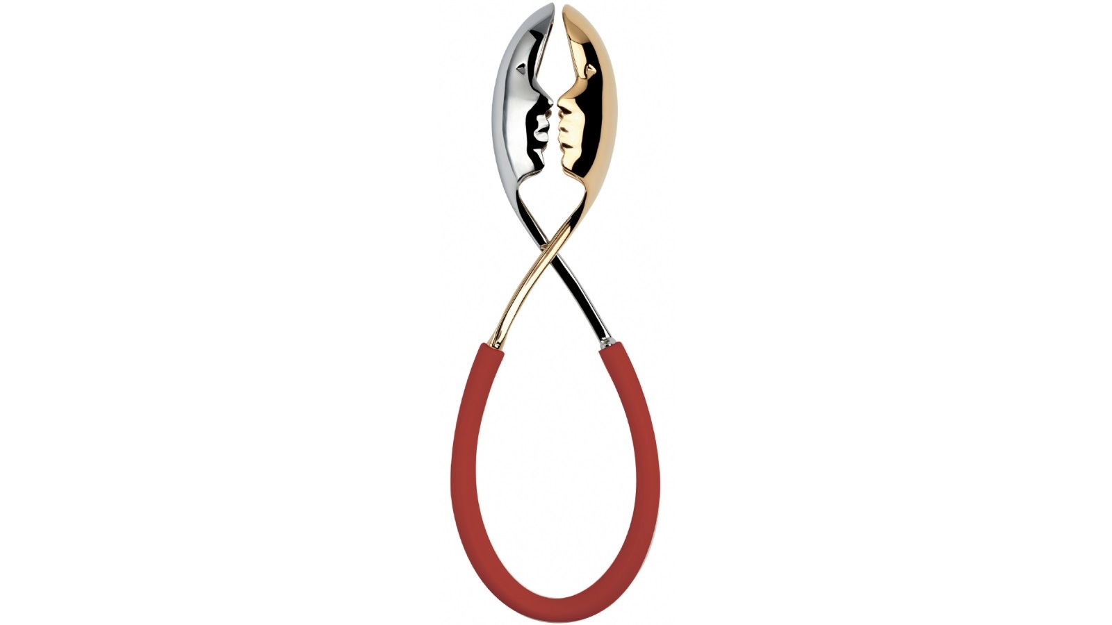 Bugatti Kiss Salad Tongs - Red/gold
