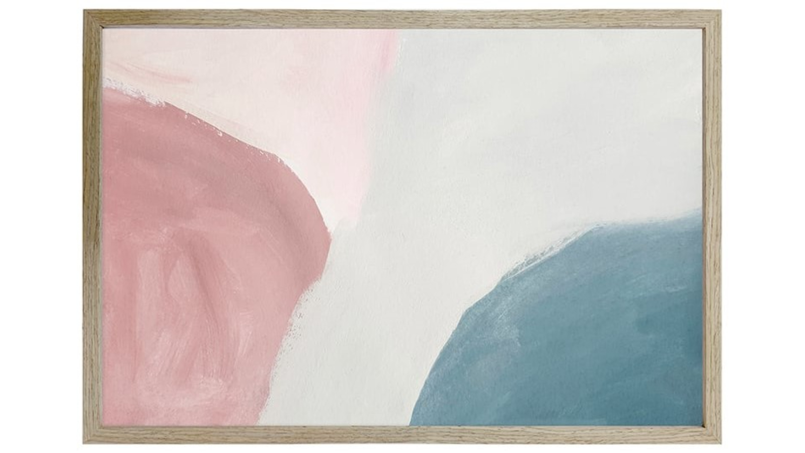 High St Abstract Dunes Print Oak Finish Frame and Glass Wall Art