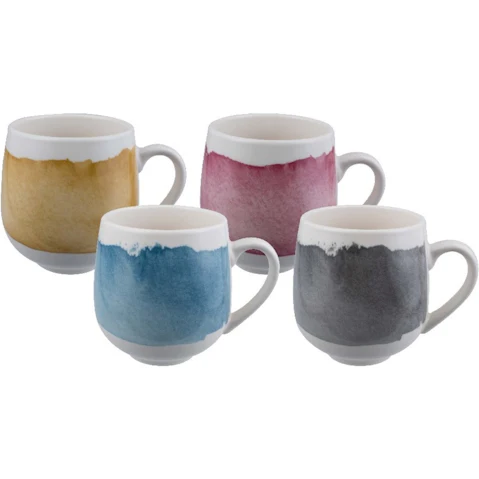 Bundanoon Set of 4 New Bone China Coffee and Tea Mug - 400ml