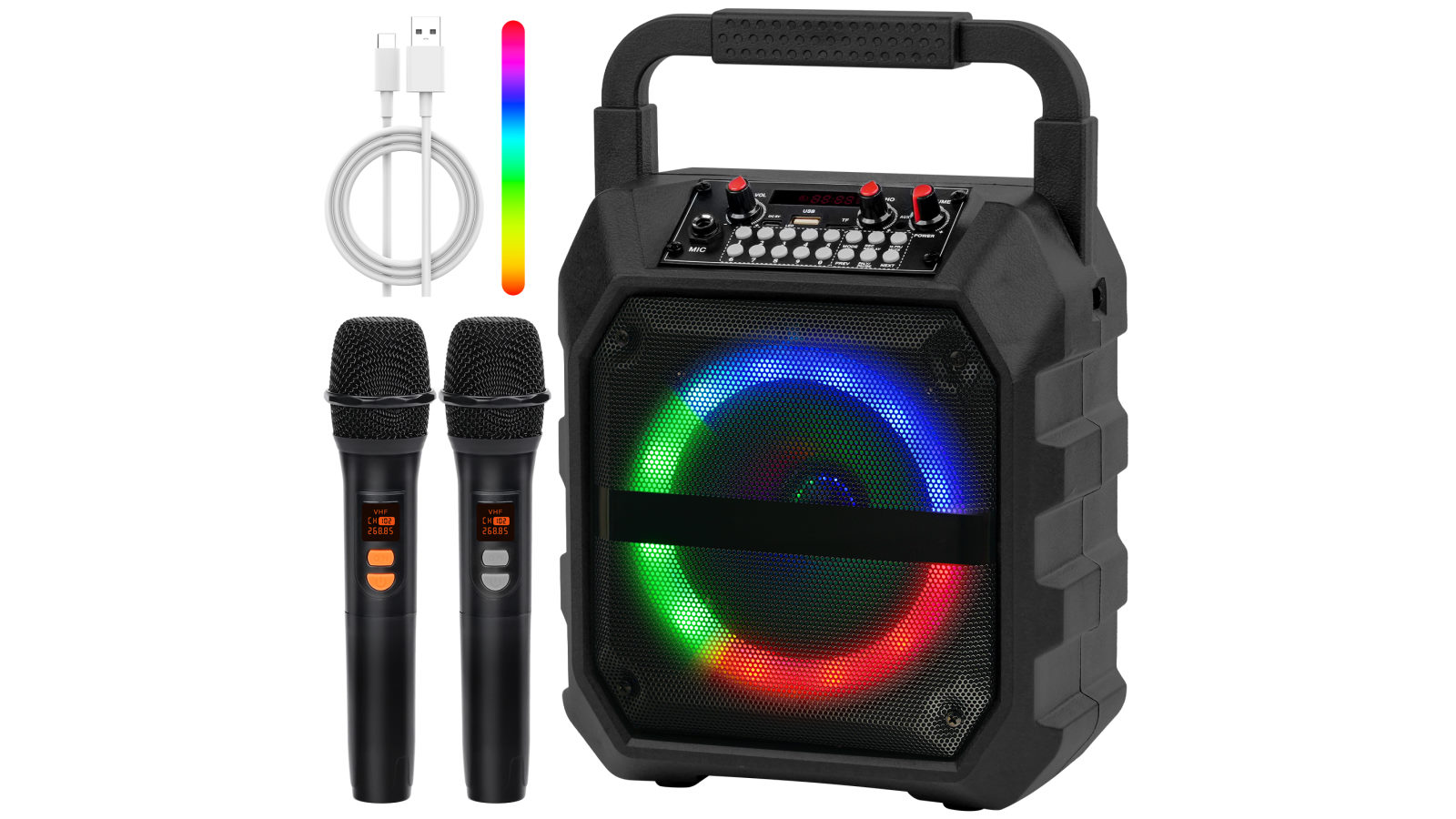 Advwin Karaoke Machine Portable Bluetooth Speaker Singing Machine